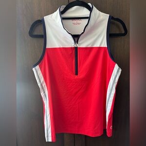 Kinona Resolution Sleeveless Golf Top in Tomato Red sz Medium NWT